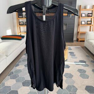 Zella All Day Black Mesh Back Athletic Tank Top